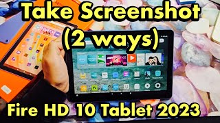 Amazon Fire HD 10 Tablet 2023 How to Take Screenshot 2 ways [upl. by Wsan]