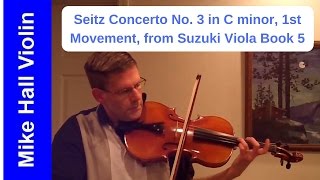 Seitz  Concerto No 3 in C Minor  9 from Suzuki Viola Book 5 [upl. by Akeenahs748]