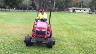 Massey Ferguson GC1705 winter mowing [upl. by Nirrac715]