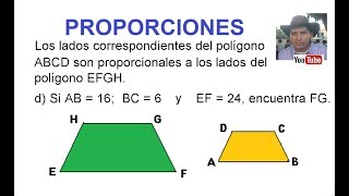 d Utiliza Proporciones con Trapecios semejantes para hallar el lado de uno de ellos [upl. by Beghtol98]