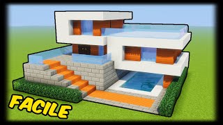 TUTO MAISON MODERNE FACILE A FAIRE  MINECRAFT [upl. by Leasia]