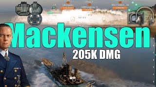 Mackensen  205K DMG Secondary  Hydro  World of Warships [upl. by Ziana868]