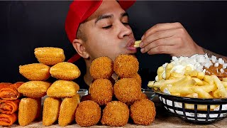 ASMR EATING DUTCH CRUNCHY FOOD PATATJE OORLOG BITTERBALLEN KAASSOUFLE MUKBANG No Talking 먹방 [upl. by Siravart]