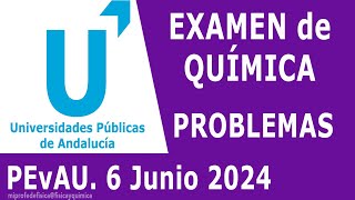 Química Junio 2024 PROBLEMAS  PEvAU Andalucía Selectividad EBAU [upl. by Nan]