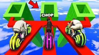 GTA 5 CHOP AND FROSTY PICKED THE WRONG MEGA RAMP [upl. by Angadresma]