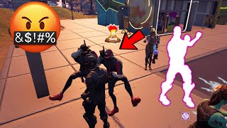 Toxic IKONIK Skins React To Black Knight Doing Rare Fresh Emote in Fortnite [upl. by Dnaltroc]