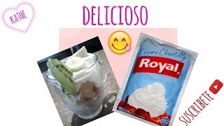 💖POSTRE CASERO CON CREMA CHANTILLY MUY FACIL Y RAPIDO DE PREPARAR  KATHE 😘💖 [upl. by Melvyn]