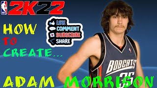 NEW NBA 2K22 Best Adam Morrison face creation Tutorial EVER [upl. by Atikahs345]