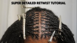 how to retwist locs yourself  retwisting microlocs  retwist tutorial  beginner friendly [upl. by Slaughter926]