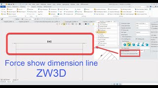 ZW3D Quick Tips  Force show dimension line Style Manager 2D Drawing [upl. by Jola169]