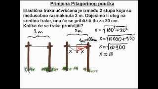 Primjena Pitagorinog poučka na jednakokračni trokut  problemski zadatak 1 [upl. by Ahtar]