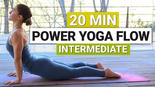 20 Min Intermediate Power Yoga Flow  Strong Full Body Stretch amp Flow [upl. by Suirtemid972]