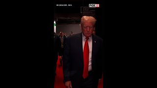 Trump enters RNC with bandage over ear first appearance since assassination attempt [upl. by Idnas]