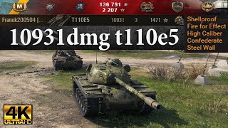 T110E5 video in Ultra HD 4K🔝 10931 dmg 3370 block 1471 exp 3 kills 🔝 World of Tanks ✔️ [upl. by Nered]