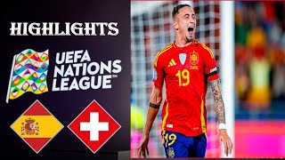 España vs Suiza 32 Resumen Goles  Liga de Naciones 2024 [upl. by Perrie]