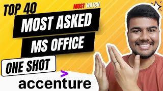 Top 40 MS Office Questions to Crack Accenture [upl. by Ruelu144]