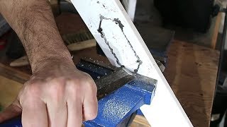 Metal shearing with vise and chisel trick [upl. by Ecinom489]