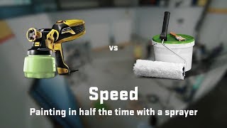 WAGNER paint sprayer vs brush  Work faster and easier [upl. by Teece]