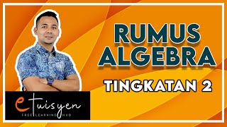 eTuisyen TINGKATAN 2 MATEMATIK Bab 3  Rumus Algebra [upl. by Uel]