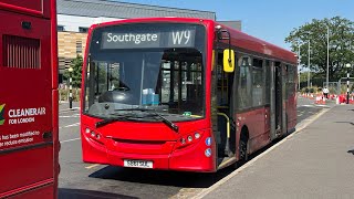 London bus W9 Hail and Ride to Winchmore Hillthe Green Sullivan buses last week E200 [upl. by Nosecyrb521]