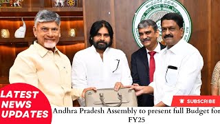 Andhra Pradesh Assembly to present full Budget for FY25 [upl. by Cassie]