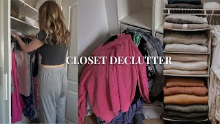 HUGE CLOSET DECLUTTER  extreme closet cleanout amp organize from messy to intentional [upl. by Sonaj]