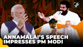 “Today in your presence…” K Annamalai’s speech impresses PM Modi draws cheers with continuous claps [upl. by Anthia]