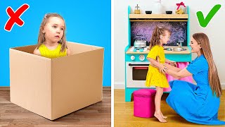 FUN CARDBOARD DIYS FOR CRAFTY PARENTS  Easy Kids Room Makeover [upl. by Quill324]