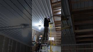 Metal Ceiling Install ― One Row Very Quickly [upl. by Perzan]