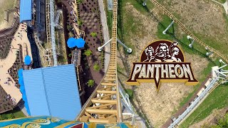 Pantheon 4K Front Seat POV  Busch Gardens Williamsburg [upl. by Enoek]