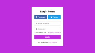 Create a Login Form with Icon using HTML and CSS [upl. by Nohs421]