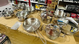 Korkmaz Turkey 9pcs Steel Cookware Set [upl. by Karlen860]