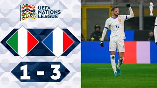 Italy vs France  13  Highlights  UEFA Nations League 202425  france vs italy [upl. by Anoval943]