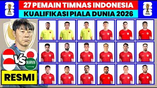 Inilah Daftar Lengkap Skuad Timnas Indonesia di Kualifikasi Piala Dunia 2026 Round 3 [upl. by Ylera816]