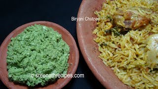 Biryani Chutney Recipe  Green Chutney for Biryani [upl. by Niattirb]