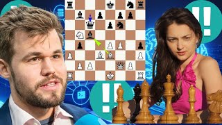 Mistake chess game 237 Magnus Carlsen vs Alexandra Kosteniuk [upl. by Dressel]