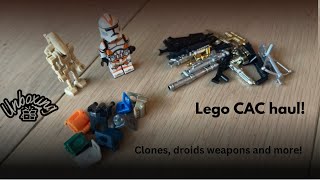 Lego custom CAC haul Clones droids grab bags and more lego legostarwars [upl. by Tansey]