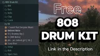 100 FREE 808 Drum Kit download 2024 [upl. by Vassaux883]