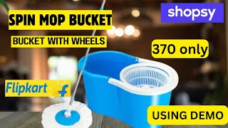 Floor Cleaning Spin Mop Bucket Unboxing and Demo  How to use spin mop [upl. by Sidonie608]