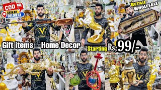 Cheapest Home Decor Items Rs99🔥Gift Items  Wholesale Retail Market in Delhi [upl. by Courcy]