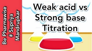 Neutralization curves Acid base titrations Weak acid vs Strong base  Be Pharmawise [upl. by Eniretac974]