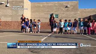 First graders show theyre VegasStrong [upl. by Tichonn]