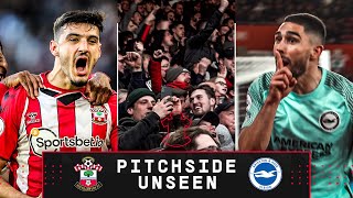 PITCHSIDE UNSEEN Southampton 11 Brighton  Premier League [upl. by Tnias]