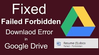 How to download file when Failed Forbidden error occurs in google drive [upl. by Nelad]