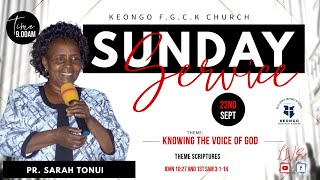 THEME KNOWING THE VOICE OF GOD  PST SARAH TONUI  SUNDAY SERVICE  22ND SEPTEMBER 2024 [upl. by Hausner352]