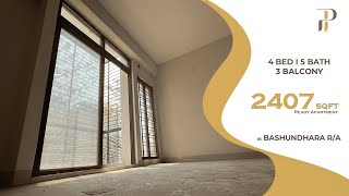 Bashundhara RA  2407 SFT Excellent Designed flat for SALE  Property Index [upl. by Hubey70]