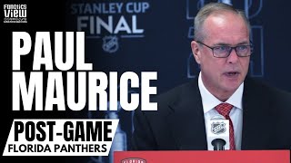 Paul Maurice Responds to Florida Panthers Taking 20 SCF Lead vs Edmonton Barkov Hit Response [upl. by Asor]