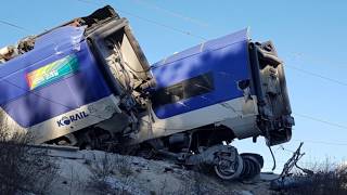 TRAIN ACCIDENT  HELP train accidenttrain derailment railway death disaster trainaccident [upl. by Liuqa]