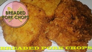 HOW TO COOK BREADED PORK CHOPS  PORK CHOP RECIPE [upl. by Xylina]