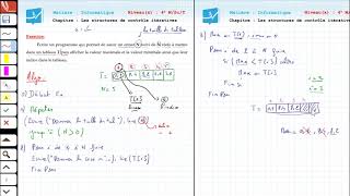 🧿BAC  Informatique  Cours  Exercices  Les structures de contrôle itératives [upl. by Assiralc]